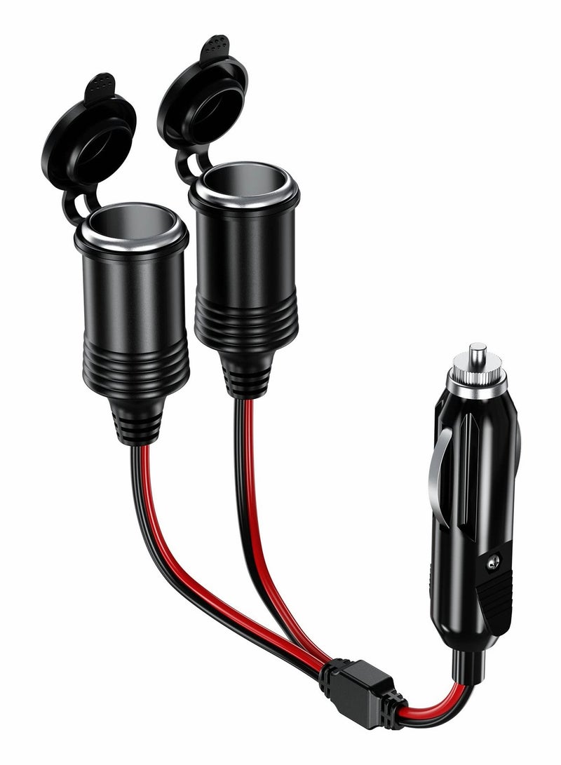 SYOSI 1-to-2 Car Lighter Splitter Adapter 2 Way Lighter Extension Cord - Image 1