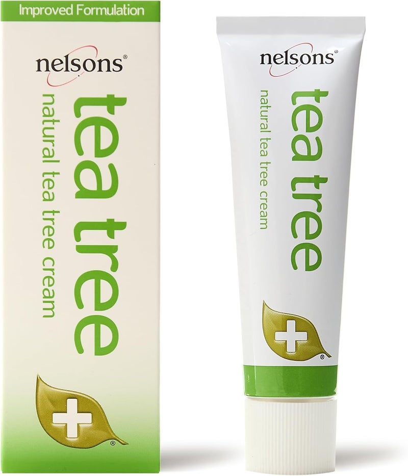 Nelsons Tea Tree Cream 30ml Natural Face Body Cream with Australian Tea Tree Oil for Skin Widely Considered A Natural Antiseptic and Antifungal Fragrance Free Paraben Free