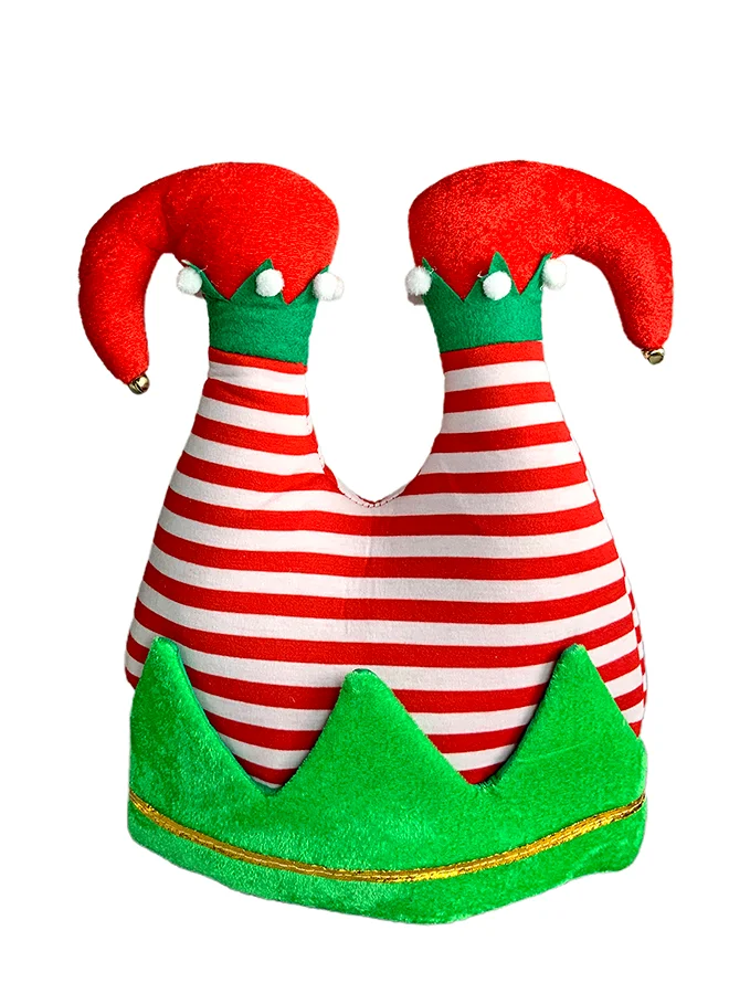 Little Surprise Box 3d Inverted Elf Legs Plush Christmas Party Hat