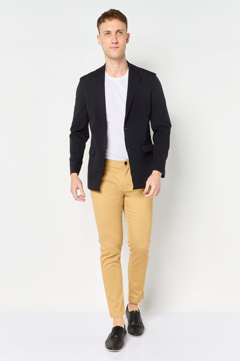 SELECTED Men Regular Fit Solid Formal Blazer, Black - Image 2