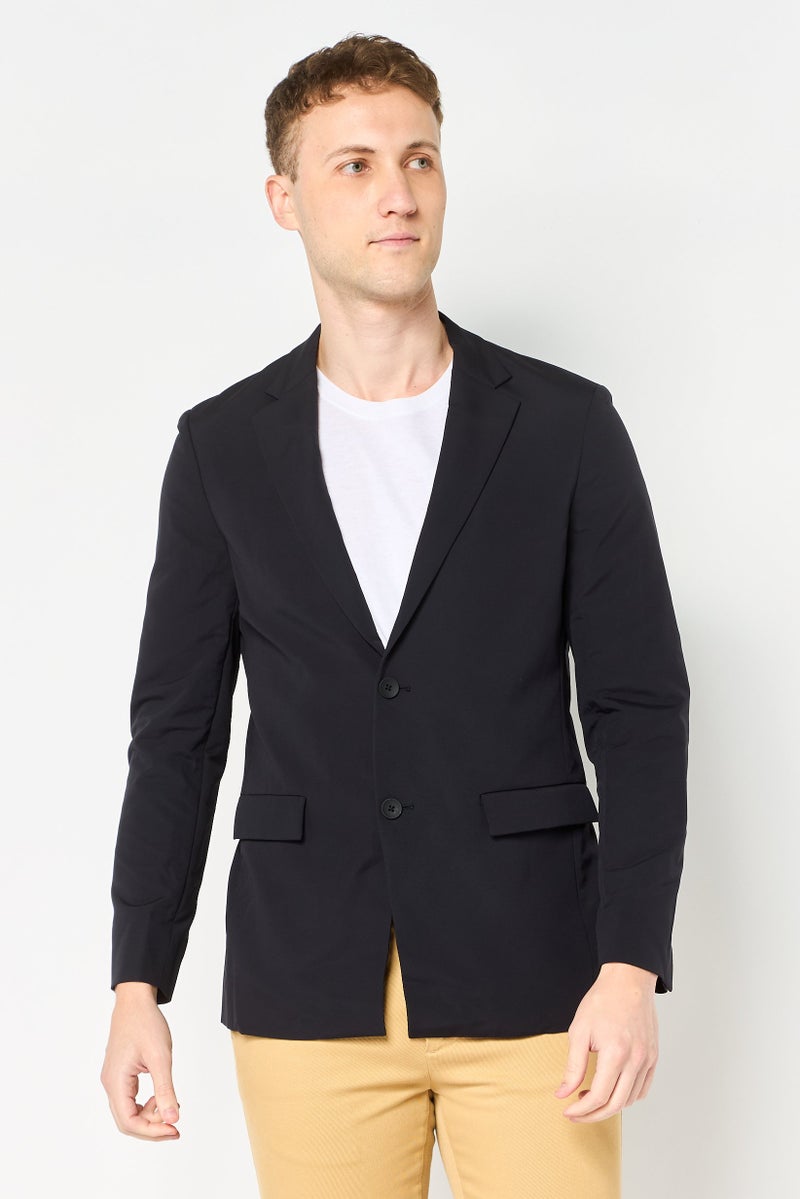 SELECTED Men Regular Fit Solid Formal Blazer, Black - Image 1