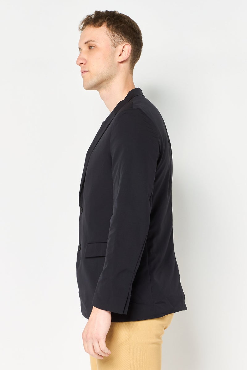 SELECTED Men Regular Fit Solid Formal Blazer, Black - Image 3