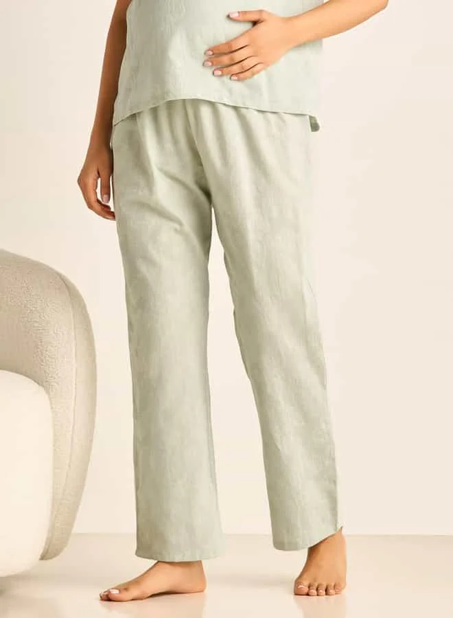 Splash FAV Textured Maternity Shirt and Pyjama Set