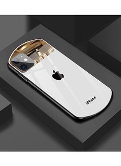 Glass Phone Case for iPhone, Makeup Mirror Back Cover with Screen Guard - White - pzsku/Z5FDC09E40B673D937723Z/45/_/1713779022/513c331d-1988-4cff-bbec-ce650f2c29ac