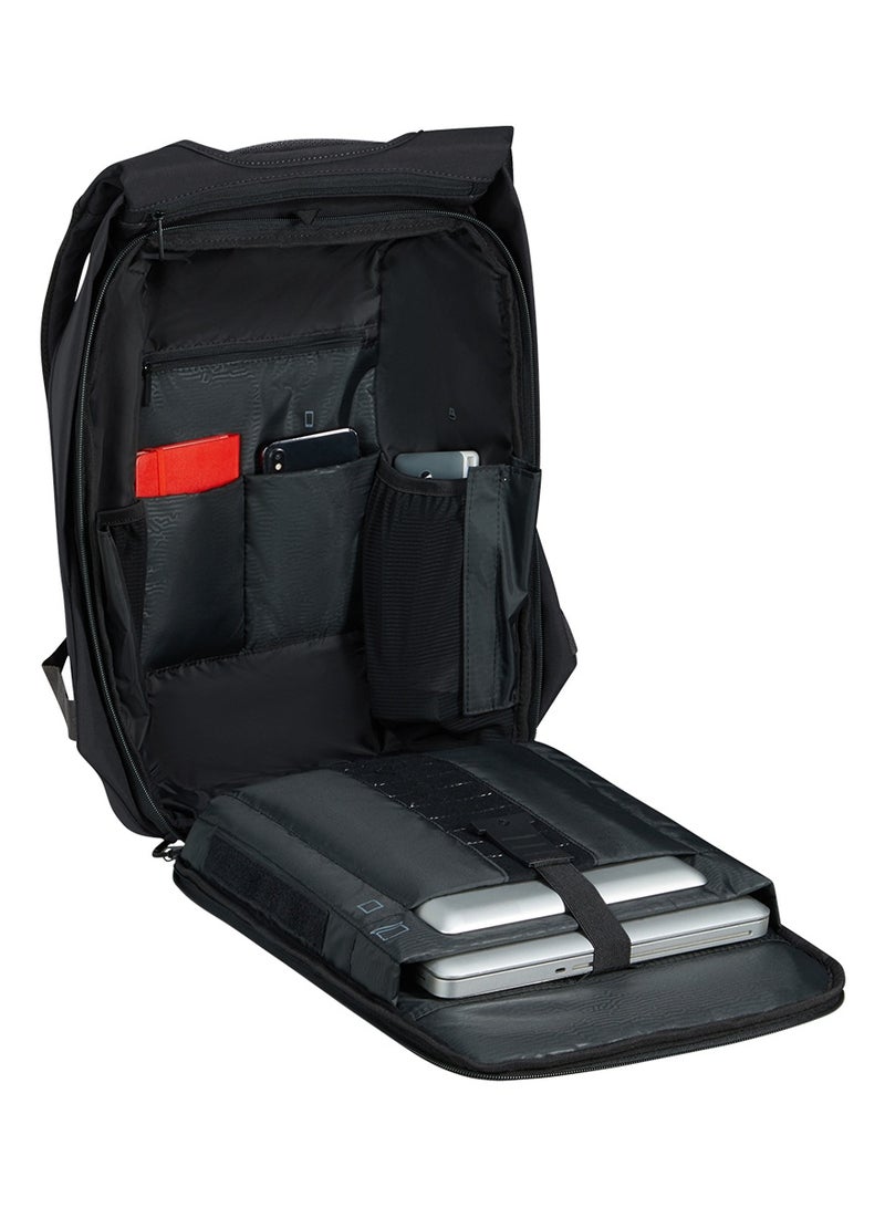 Samsonite Securipak 15.6" Laptop Backpack Polyester, Black|Ergo Back & Shoulder|RFID Protection|Bottle Holder|Smart Sleeve|Back Open Design|Anti-Cut Lining - 2 Years International Warranty - Image 5