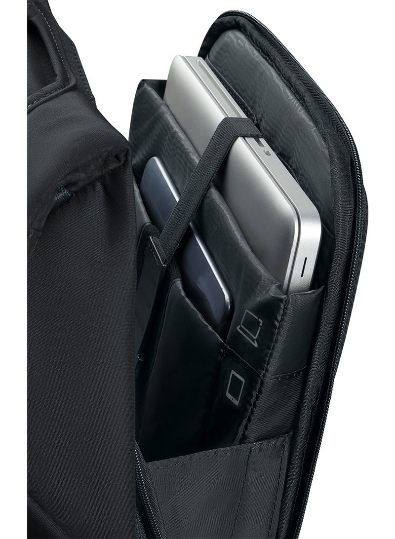 Samsonite Securipak 15.6" Laptop Backpack Polyester, Black|Ergo Back & Shoulder|RFID Protection|Bottle Holder|Smart Sleeve|Back Open Design|Anti-Cut Lining - 2 Years International Warranty - Image 4