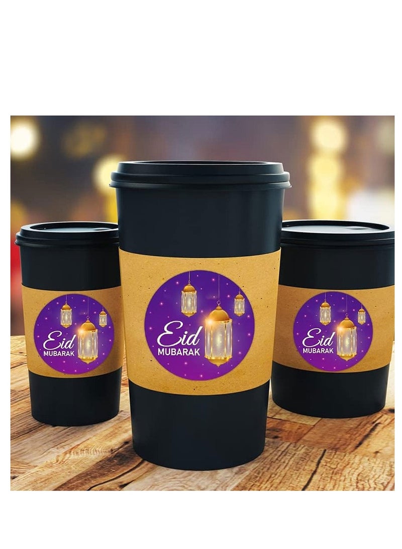 OASIS-TH 500Pcs Ramadan Kareem Adhensive Stickers Eid Mubarak Perforated Roll Sticker Gift Tag  - Image 5