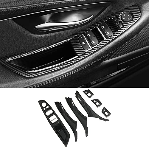 CHUANGHUI Car Door Handle Cover for BMW 5 Series F10 2011-2016 Interior Door Handles Replace Trim Cover 520i 528i 530i 535d 535i 550i (Carbon Fiber Color) - Image 4