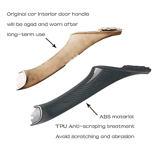 CHUANGHUI Car Door Handle Cover for BMW 5 Series F10 2011-2016 Interior Door Handles Replace Trim Cover 520i 528i 530i 535d 535i 550i (Carbon Fiber Color) - Image 5