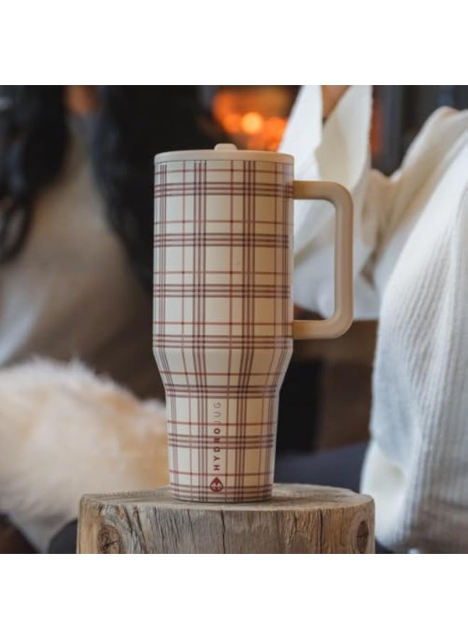 إبريق مائي Hydrojug Traveler - زجاجة ماء 40 أونصة مع مقبض وقش قش - يناسبها في حامل الكأس ، وتسرب مقاومة للبهلوان المعزول المقاوم للصدأ والقاعدة المطاطية - هدايا للنساء و ME - Image 5