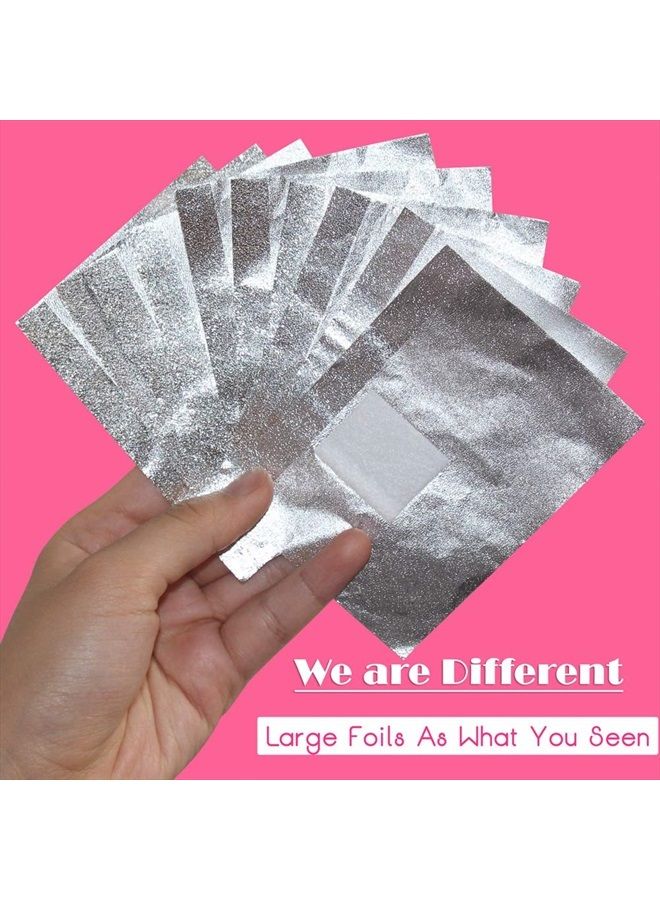 MIILYE Nail Polish Remover Foil Wraps for Acrylic/Dip Powder/UV/Gel/Polish Varnish Soak-off Removal, with Pre-attached Lint Free Pad (100x Gel Nail Polish Remover Wraps) - Image 3