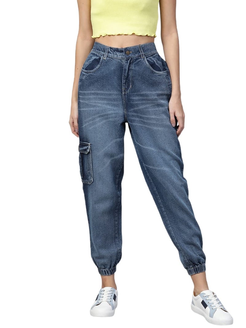 SASSAFRAS Blue Street Wear Jogger Jeans - Image 1