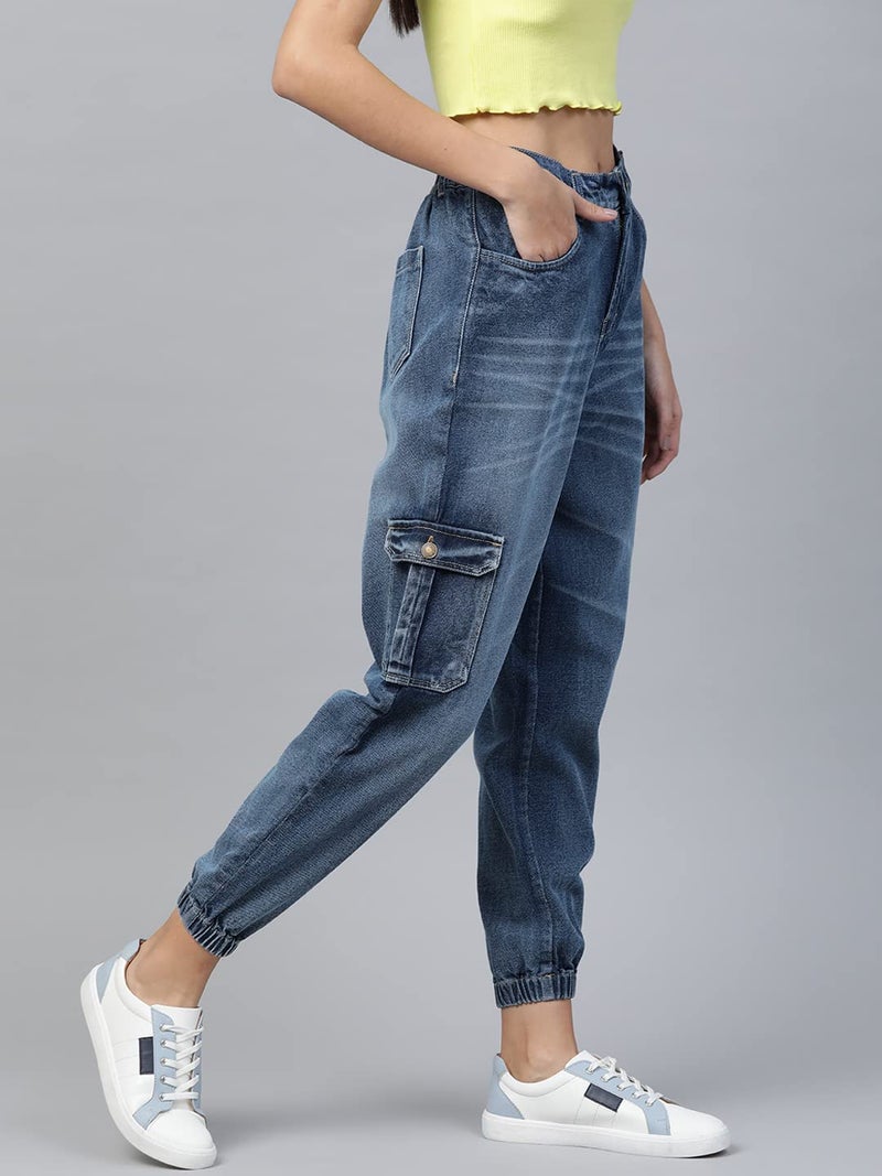 SASSAFRAS Blue Street Wear Jogger Jeans - Image 4