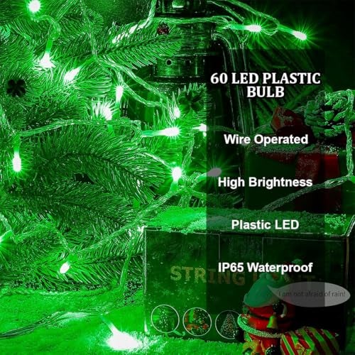 fizzytech 20 Meter 60 LEDs 5MM Decorative String Light | Green LED Fairy Light for Diwali, Christmas, Weddings & Home Decoration | Polycarbonate, Pack of 5 (60 LED 5MM Green, Pack of 5) - Image 5