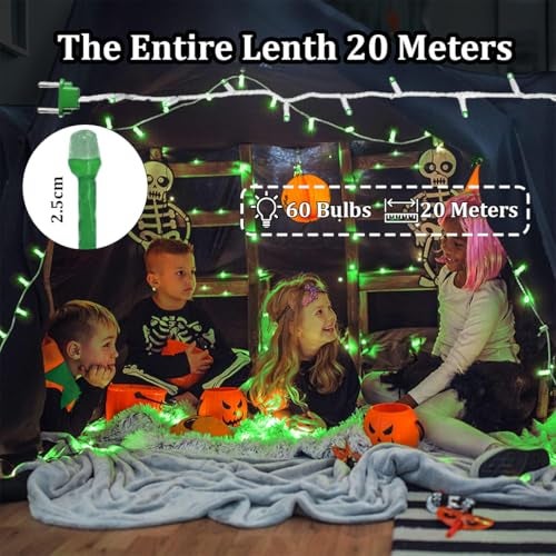 fizzytech 20 Meter 60 LEDs 5MM Decorative String Light | Green LED Fairy Light for Diwali, Christmas, Weddings & Home Decoration | Polycarbonate, Pack of 5 (60 LED 5MM Green, Pack of 5) - Image 4