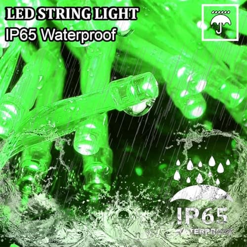 fizzytech 20 Meter 60 LEDs 5MM Decorative String Light | Green LED Fairy Light for Diwali, Christmas, Weddings & Home Decoration | Polycarbonate, Pack of 5 (60 LED 5MM Green, Pack of 5) - Image 2