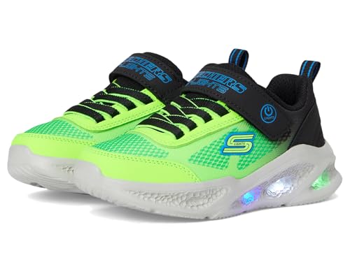 SKECHERS حذاء سكيشرز للأطفال ميتور-لايتس-كريندو، أسود/أزرق/ليموني، 4 أطفال كبار - Image 2