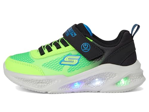 SKECHERS حذاء سكيشرز للأطفال ميتور-لايتس-كريندو، أسود/أزرق/ليموني، 4 أطفال كبار - Image 5