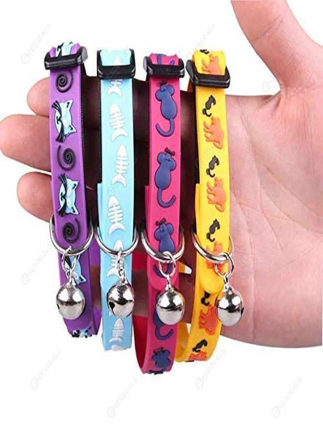 Pet Guard طوق ولادة صغير جدًا من السيليكون الناعم للحيوانات الأليفة، مناسب للقطط والهريرات والنموس والأرانب، مزود بجرس - غير سام، صديق للبيئة - طوق TPU ملون للحيوانات الأليفة الصغيرة - قطعة واحدة، قد يختلف اللون - Image 1