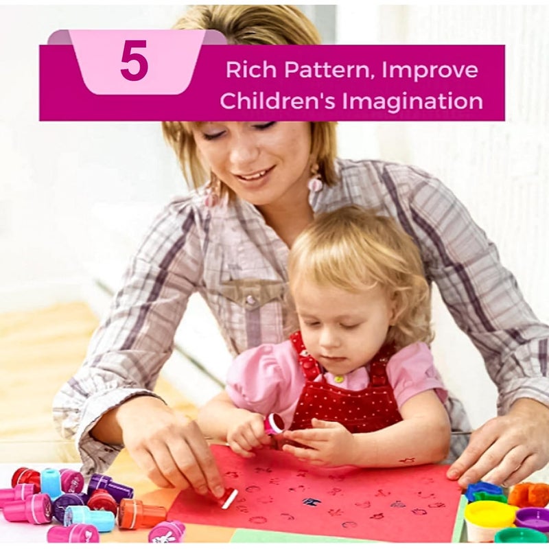 RZA Emoji Stampx with Smile Design Pack of 10 A H Face Stamps Toys for Kids Smile Stampx Design Toys for Kids 10 Stamps (Emoji Stamp 10) - Image 5