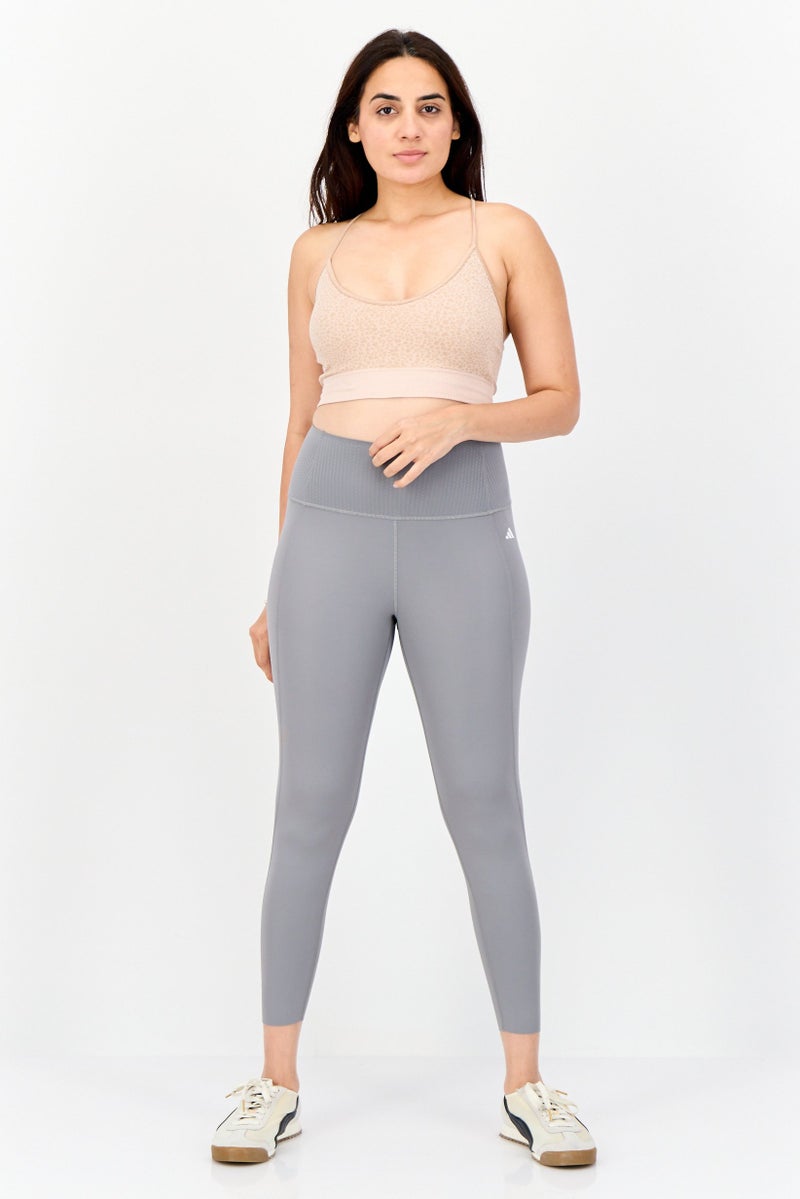 Adidas Women Sportswear Fit Super High Rise Training Leggings, Grey - Image 4