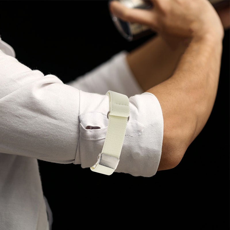 1 Pair Full Matching Armband Simple Elastic Armlet Unisex Armband for Women Men - Image 1