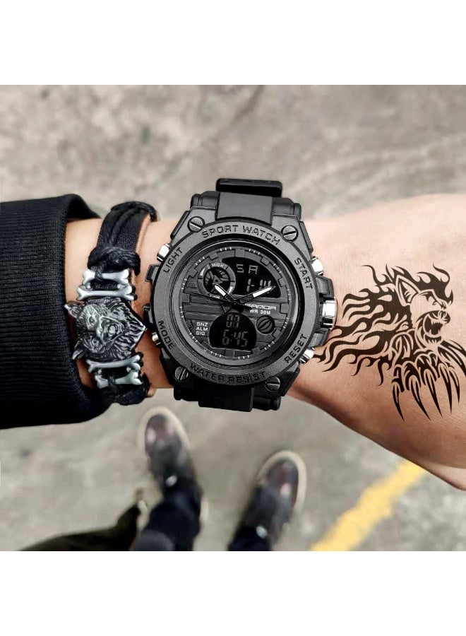 Sanda Men's Watches Sports Outdoor Waterproof Watches Men's Date Multifunction Stopwatch Analog Watch - Image 5