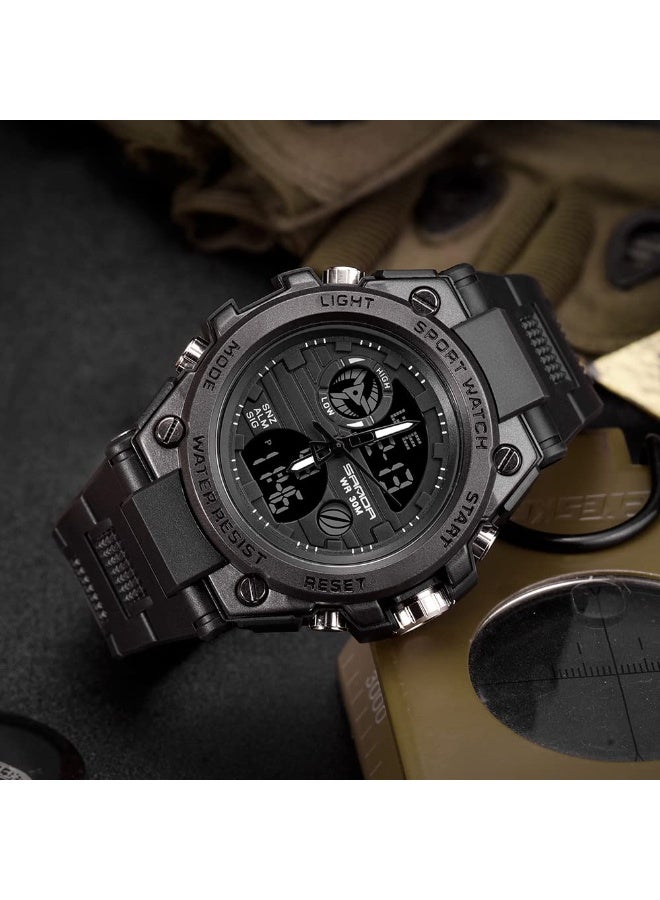 Sanda Men's Watches Sports Outdoor Waterproof Watches Men's Date Multifunction Stopwatch Analog Watch - Image 3