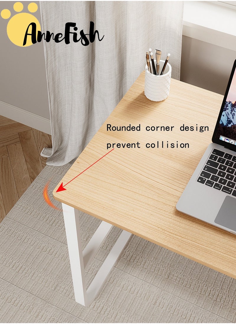 AnneFish - 120*60cm Office PC Table Laptop Desk Multifunction Computer Gaming Table Study Writing Desk Home Work Station With Storage Bookshelf And Drawers With Lock - Image 1