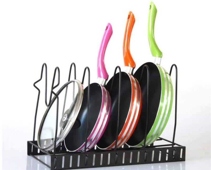 Dhruheer HeavyDuty Adjustable Pan Pot Organizer Rack Holder for Utensils Cookware 5Tier Cookware Holder for Cabinet Cupboard Storage - Image 4