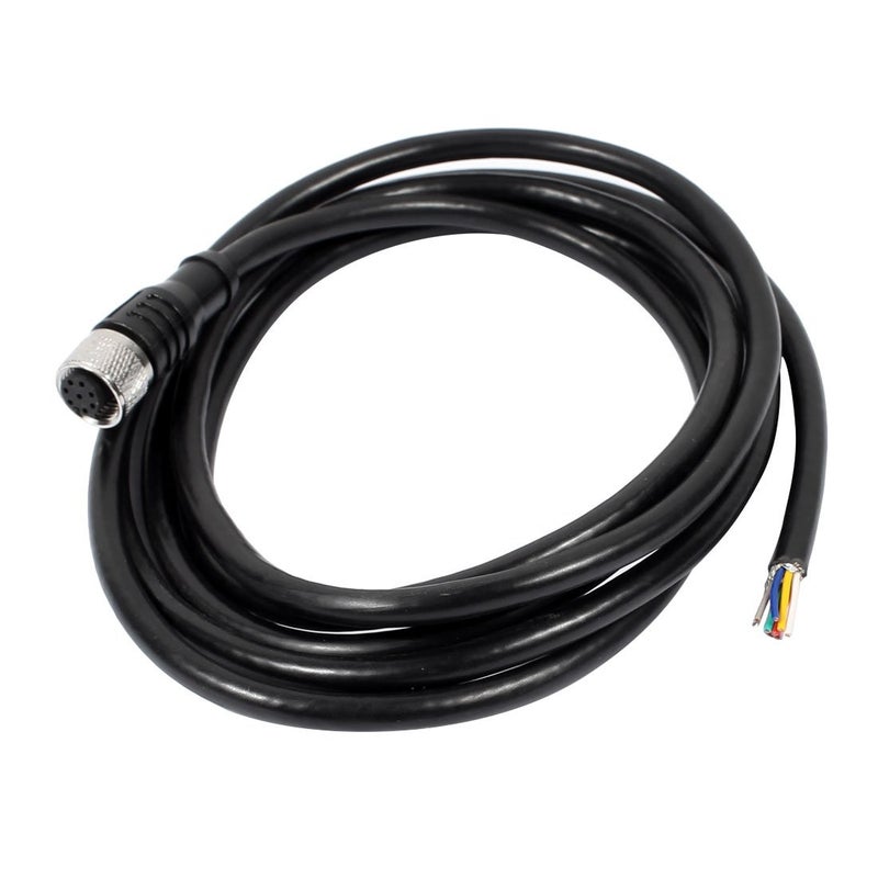 uxcell M12 Female Straight 8 Pins Connector Aviation Socket Shielded Electrical Cable 2M - Image 2
