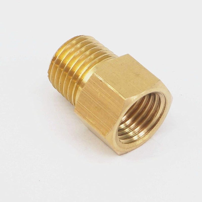 Brass 1 4 NPT Male To 1 4 BSPP Female Pipe Fitting Connector For Pressure Gauge Air Gas Fuel Water - Image 3