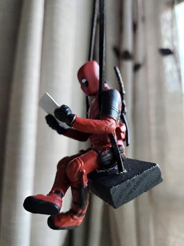 WYJS Funny Anime Car Mirror Hanging Accessories - Deadpool Ornaments Rearview Mirror Decoration - Christmas Car Interior Decor - Image 4