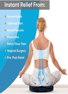 SYOSI Donut Pillow for Tailbone Pain Relief Cushion, Hemorrhoid Pillow Two Humps Hip Curve Design, for Hemorrhoids, Prostate, Pregnancy, Coccyx, Sciatica, Post Natal Surgery, Portable Donut Cushion  - Image 5