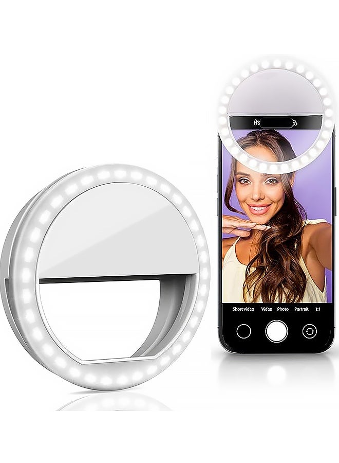 Selfie Ring Light, Portable Clip Selfie Light with 36 LED for Smart Phone Photography, Camera Video - Image 1