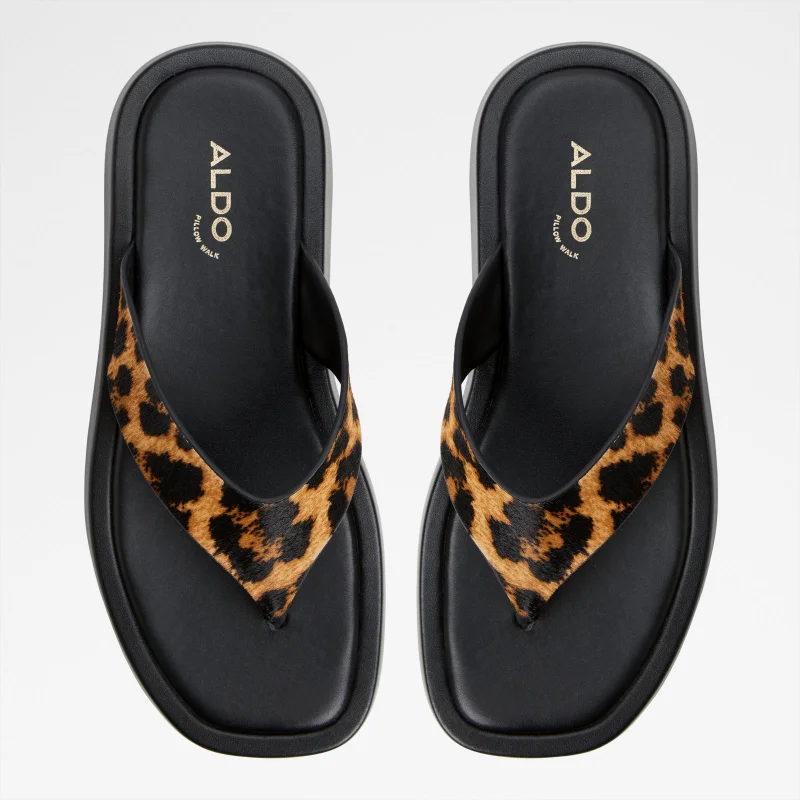 ALDO  GRETTLE Animal Printed Flat Sandals for Women | Best Price UAE