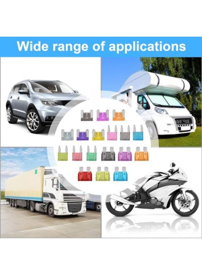 Azonee Car Fuse Kit, 350pcs Automotive Fuses (2A-40A), Including Micro, Mini, Standard Sizes, Fuse Puller, UL Listed, Zinc & Plastic Material - Image 5