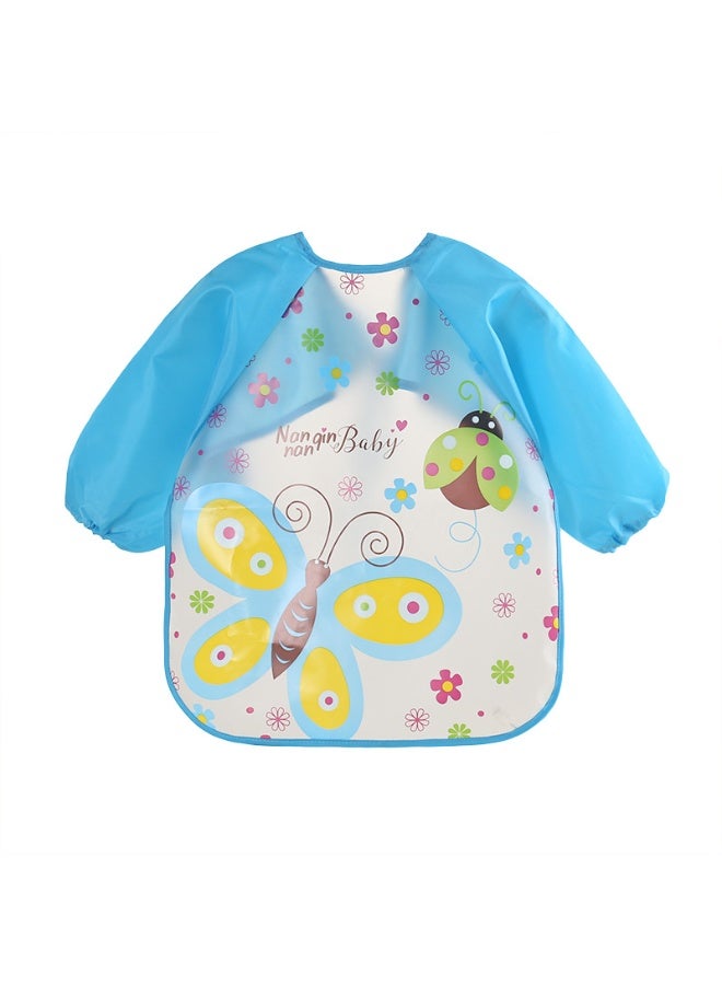 Waterproof Long Sleeve Baby Bibs, PEVA Eat and Play Apron for Toddler Baby 6-36 Months