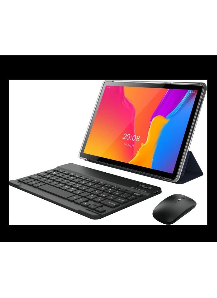AirTab - U15 Pro 5G Wi-Fi Android Tablet with 10.1 Inch Display 16GB RAM 1TB ROM 10000mAh Battery with Wireless Arabic Keyboard Silver - Image 1