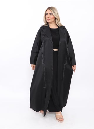 Abaya woven from Korean Sala taffeta and decorated with threads on the front and back and wrap buttons - pzsku/Z5FDD484AA206BB0CEC56Z/45/_/1716984816/e02a0bca-b60b-48eb-8ed4-f9f73bcf6ae9