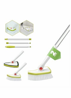 Excefore Cleaning Brush, 2 in 1 Tub Tile Scrubber Brush Sponge with 46'' Extendable Long Lightweight Handle, Rotatable Detachable Stiff Bristles Scrub Brush for Kitchen Shower Bathtub Floor  - Image 1