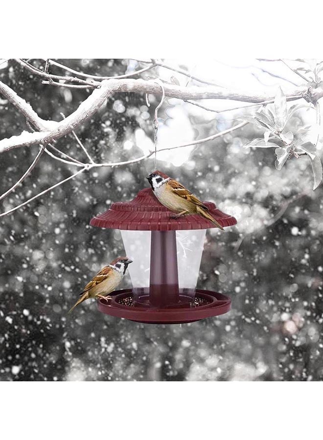 NIBEMINENT Outdoor Hanging Wild Bird Feeder Red 20x19x18centimeter  - Image 3