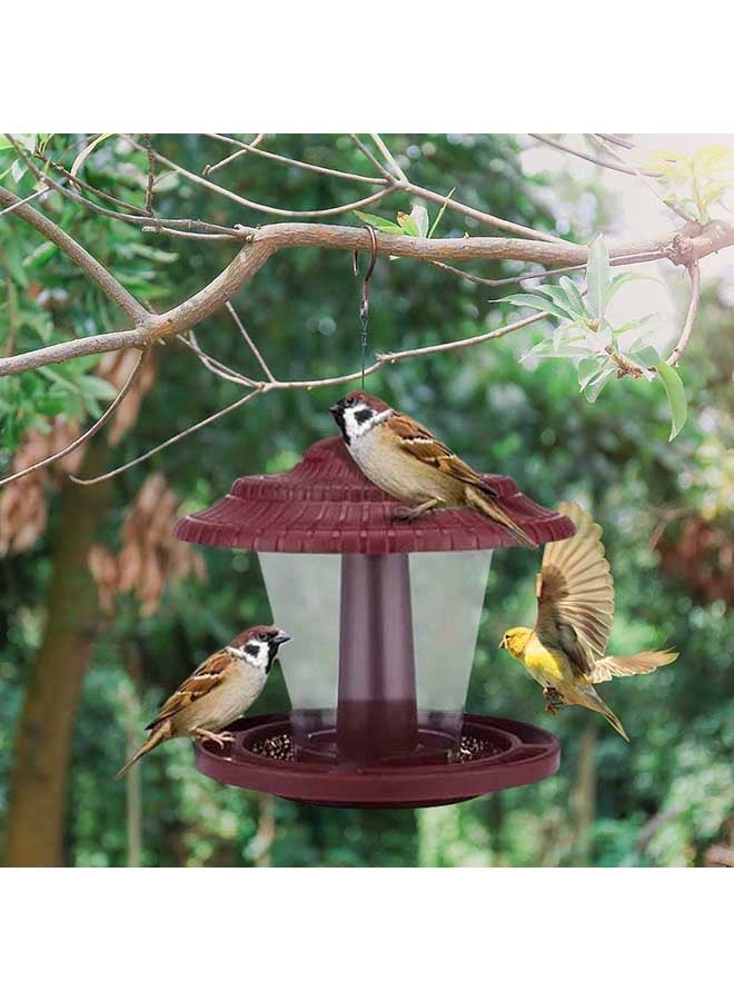 NIBEMINENT Outdoor Hanging Wild Bird Feeder Red 20x19x18centimeter  - Image 2