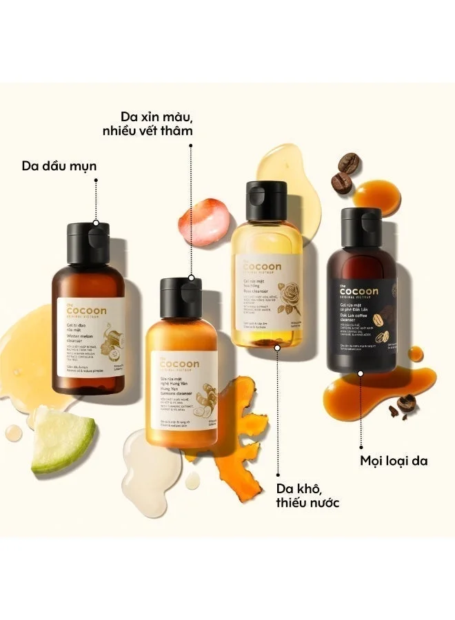 The Cocoon Original Vietnam  Rose Cleanser 140ml. Gentle Facial Cleanser with Rose Extract for Fresh, Hydrated & Radiant Skin  | Best Price UAE