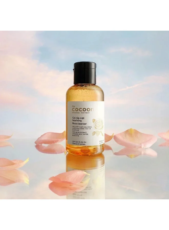 The Cocoon Original Vietnam  Rose Cleanser 140ml. Gentle Facial Cleanser with Rose Extract for Fresh, Hydrated & Radiant Skin  | Best Price UAE