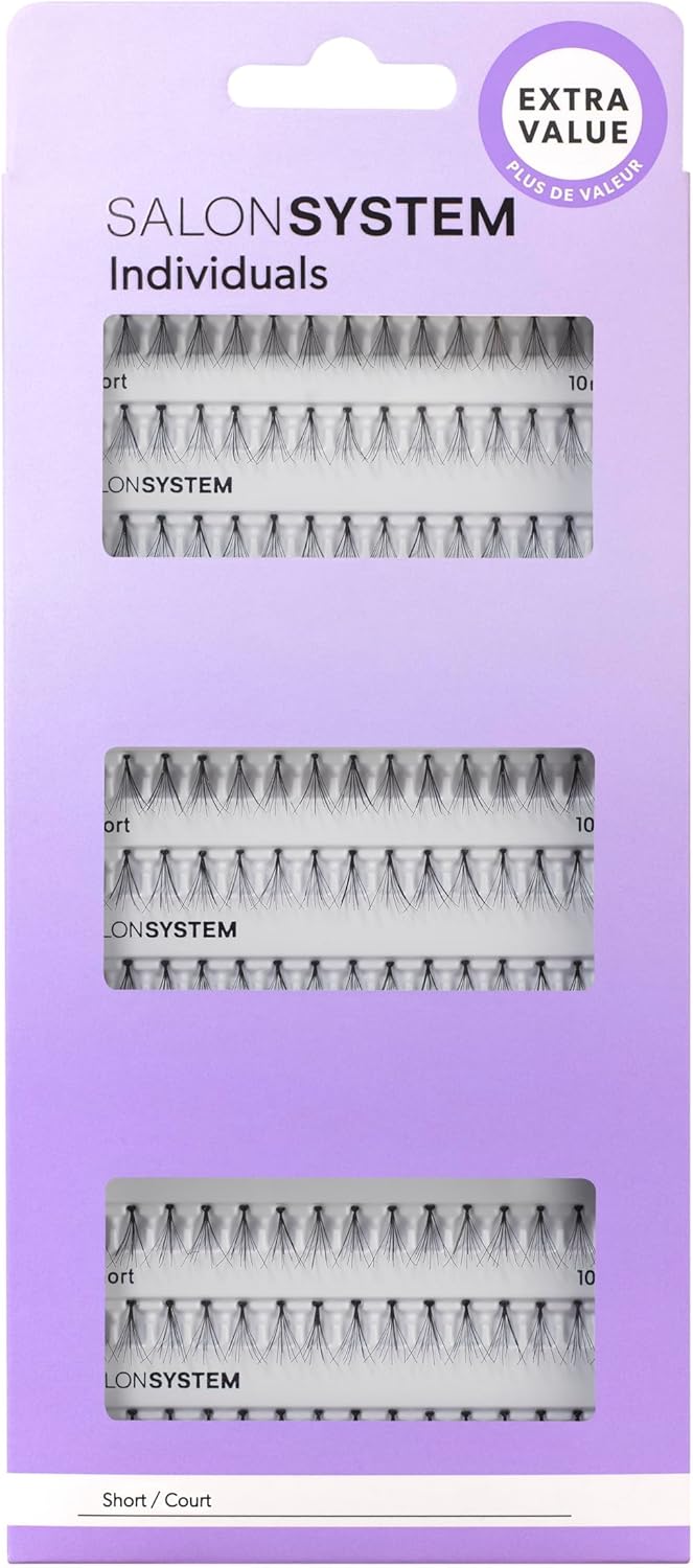 Salon System Individual Lashes SALON VALUE PACK Black Short