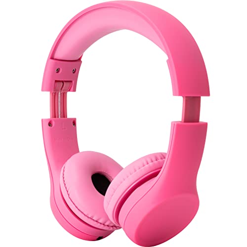Snug Play+ Kids Headphones – Volume Limited 93dB for Safe Listening – Foldable, Durable Headphones for Toddlers, Boys & Girls – Tangle-Free Cord – Ideal for Travel, School, Tablets - Pink - Image 2