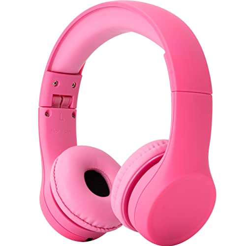 Snug Play+ Kids Headphones – Volume Limited 93dB for Safe Listening – Foldable, Durable Headphones for Toddlers, Boys & Girls – Tangle-Free Cord – Ideal for Travel, School, Tablets - Pink - Image 1
