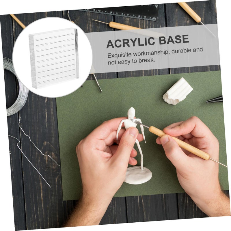 Clear Acrylic Display Stand for Figurines Crafts Home Office Store Lightweight Sturdy - Image 4