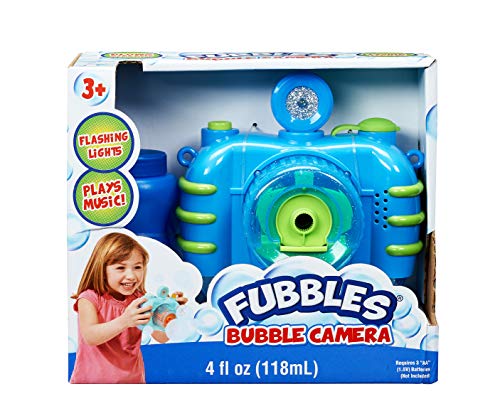 Fubbles Bubble Camera with Realistic Shutter Sound Fun Lights and Music Includes Premium Bubble Solution Blue 47301E - Image 1